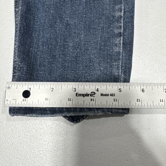 KanCan Women's Distressed Mid Rise Skinny Jeans Size 26 Denim Raw Hem Destroyed - Picture 15 of 15